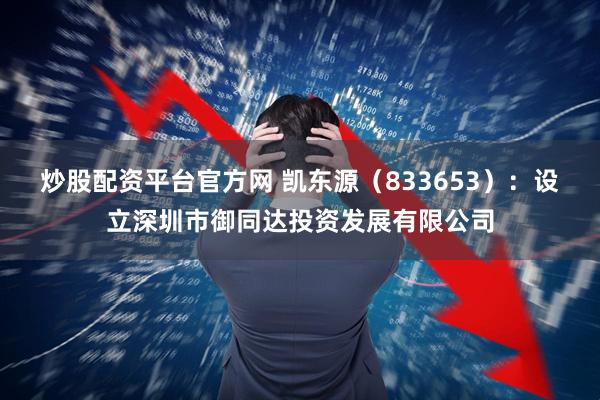 炒股配资平台官方网 凯东源（833653）：设立深圳市御同达投资发展有限公司
